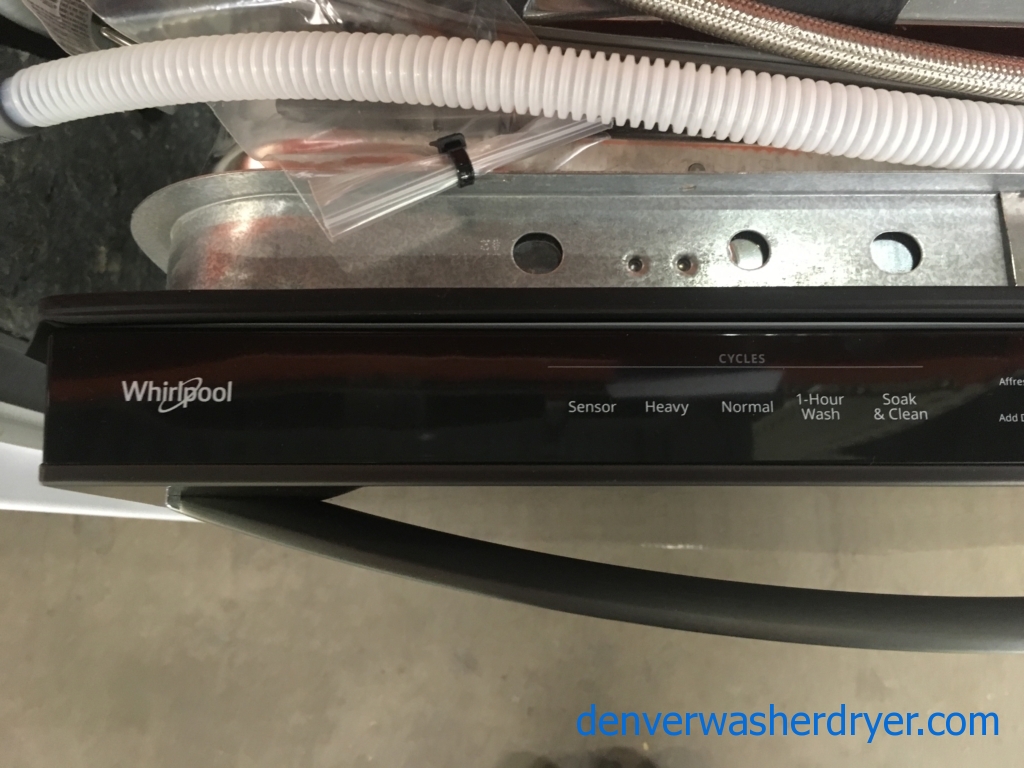 NEW! Beautiful Whirlpool Dishwasher, Built-In, Black Stainless, Sanitize, 1-Year Warranty!