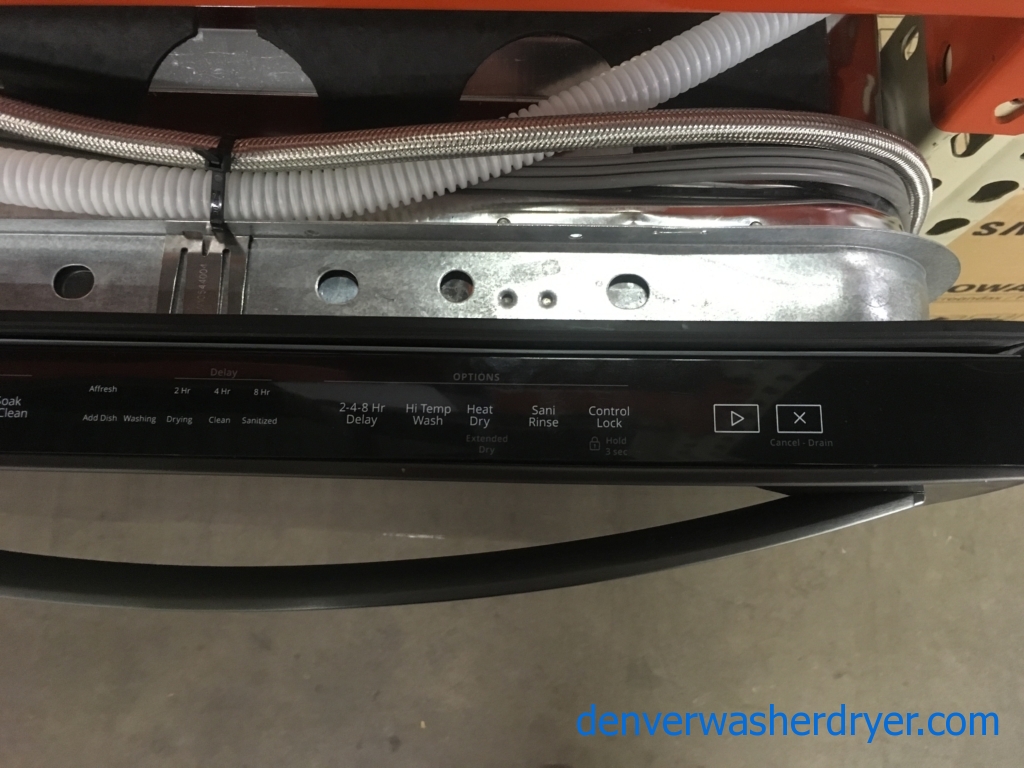 NEW! Beautiful Whirlpool Dishwasher, Built-In, Black Stainless, Sanitize, 1-Year Warranty!