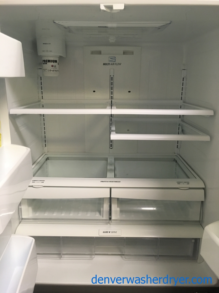 LG French Door Refrigerator, Stainless, & NEW! LG Stainless Range, GAS, Convection, & Bosch Stainless Dishwasher, 1-Year Warranty!