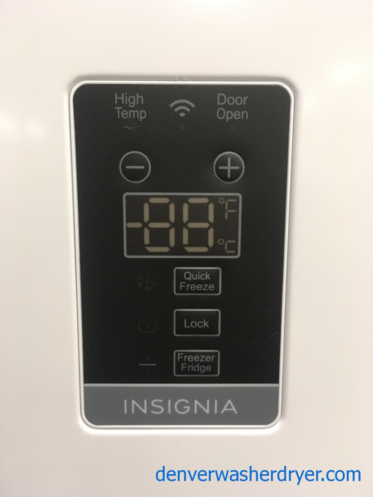 NEW! Insignia Convertible Freezer/Refrigerator, White, 61″ Tall, 1-Year Parts Warranty!
