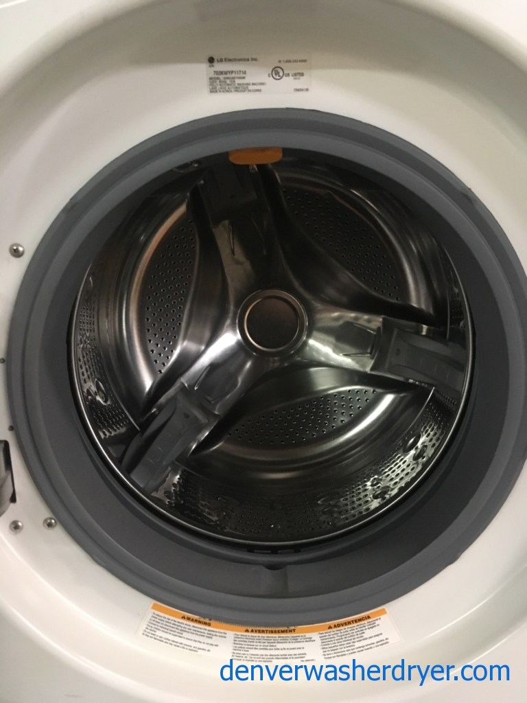 LG TROMM Front-Load Washer, Pedestals, White, Steam, Quality Refurbished, 1-Year Warranty!