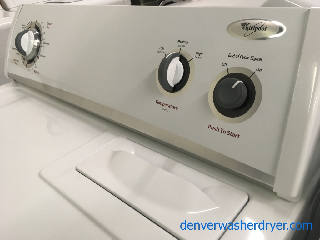 Whirlpool Dryer, 220V, 29″ Wide, 6.5 Cu. Ft. Capacity, Quality Refurbished, 1-Year Warranty!