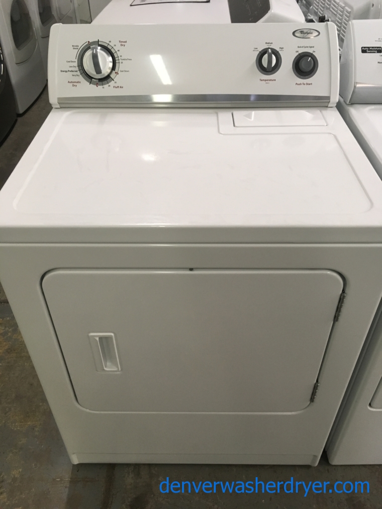 Large Images for Whirlpool Dryer, 220V, 29″ Wide, 6.5 Cu. Ft. Capacity