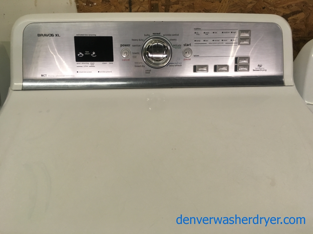 Marvelous Maytag Bravos Washer And Dryer , Electric, HE, Steam, Sanitary, Quality Refurbished, 1-Year Warranty!