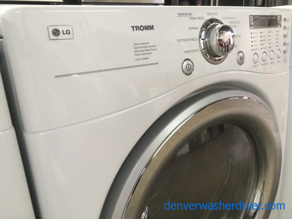 Large Images for FrontLoad LG TROMM Dryer, GAS, White, Ultra Capacity