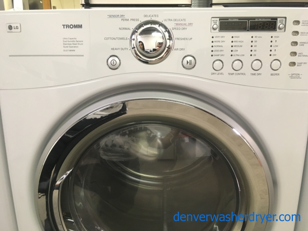 Large Images for FrontLoad LG TROMM Dryer, GAS, White, Ultra Capacity