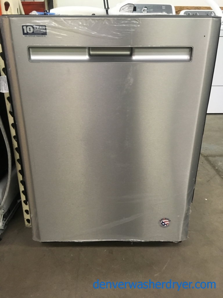 NEW! Maytag Dishwasher, Built-In, Fingerprint Resistant Steel, Sanitize, 1-Year Warranty!