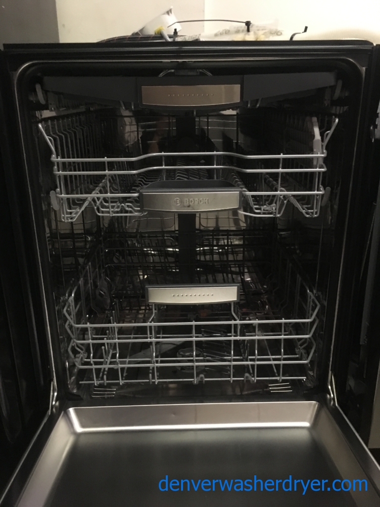 New! BOSCH 800 Series Dishwasher, SilencePlus, 24″ Tall, Stainless, Built-In, 6-Month Warranty!