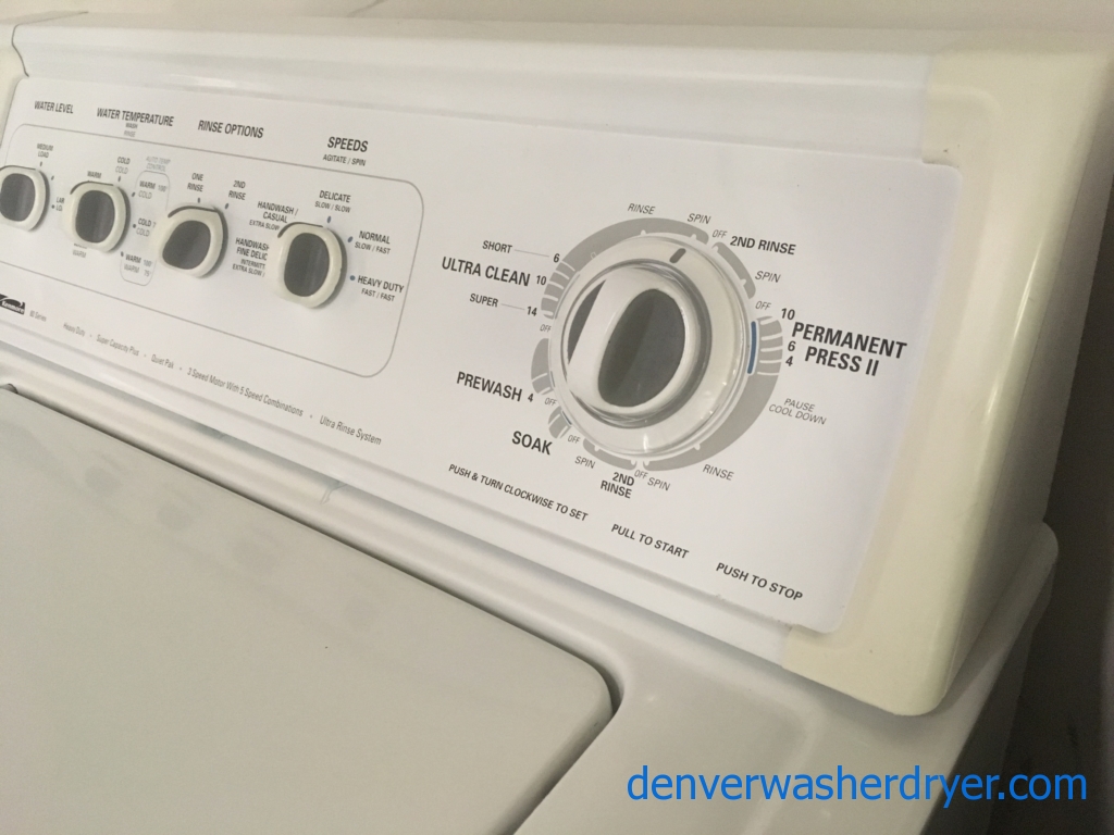 Kenmore 80 Series Washer, Heavy-Duty, Super Capacity, Speed Options, Agitator, Quality Refurbished, 90-Day Warranty!