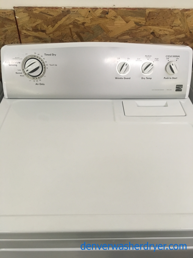 Nice Kenmore 500 Series Dryer, Electric, 29″ Wide, Moisture Sensing, Quality Refurbished, 1-Year Warranty!