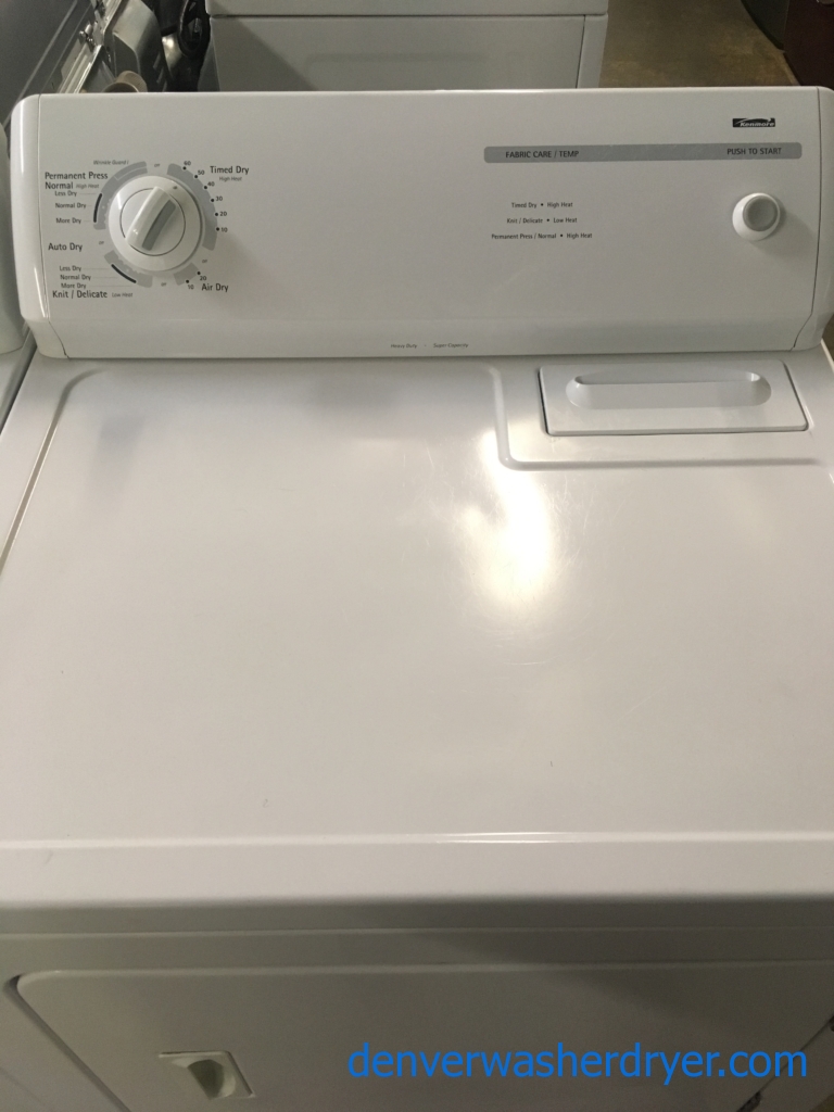 Nice Kenmore 80 Series Set, Electric, Agitator, 29″ Wide,  Super Capacity, Quality Refurbished, 1-Year Warranty!