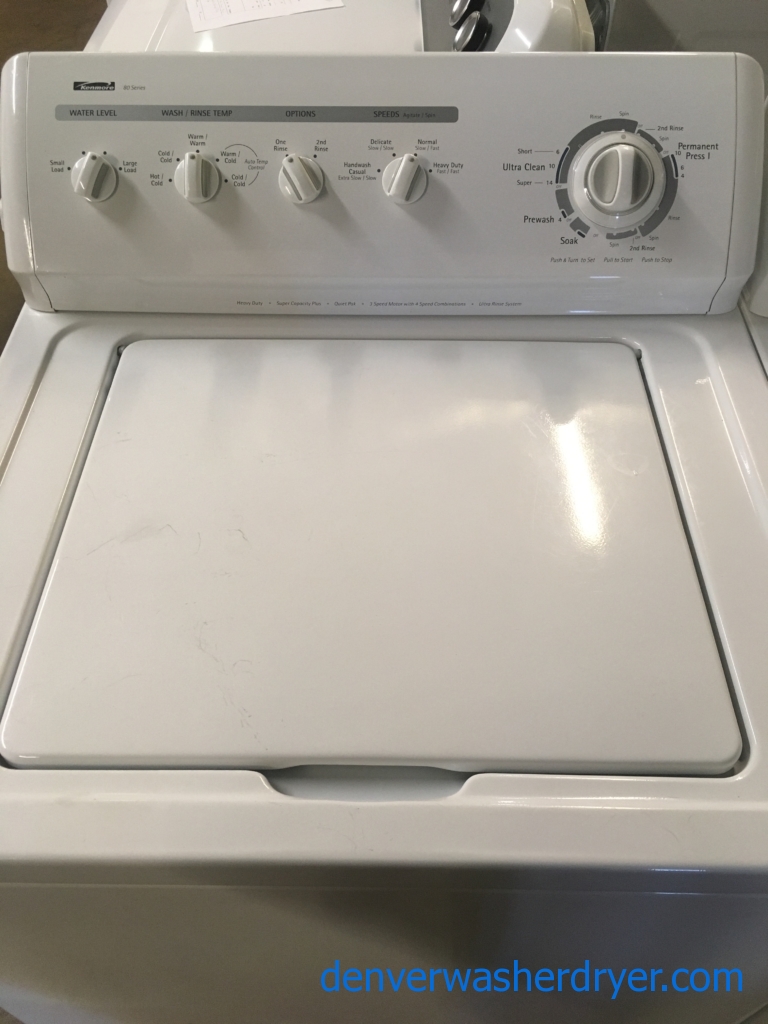 Nice Kenmore 80 Series Set, Electric, Agitator, 29″ Wide,  Super Capacity, Quality Refurbished, 1-Year Warranty!