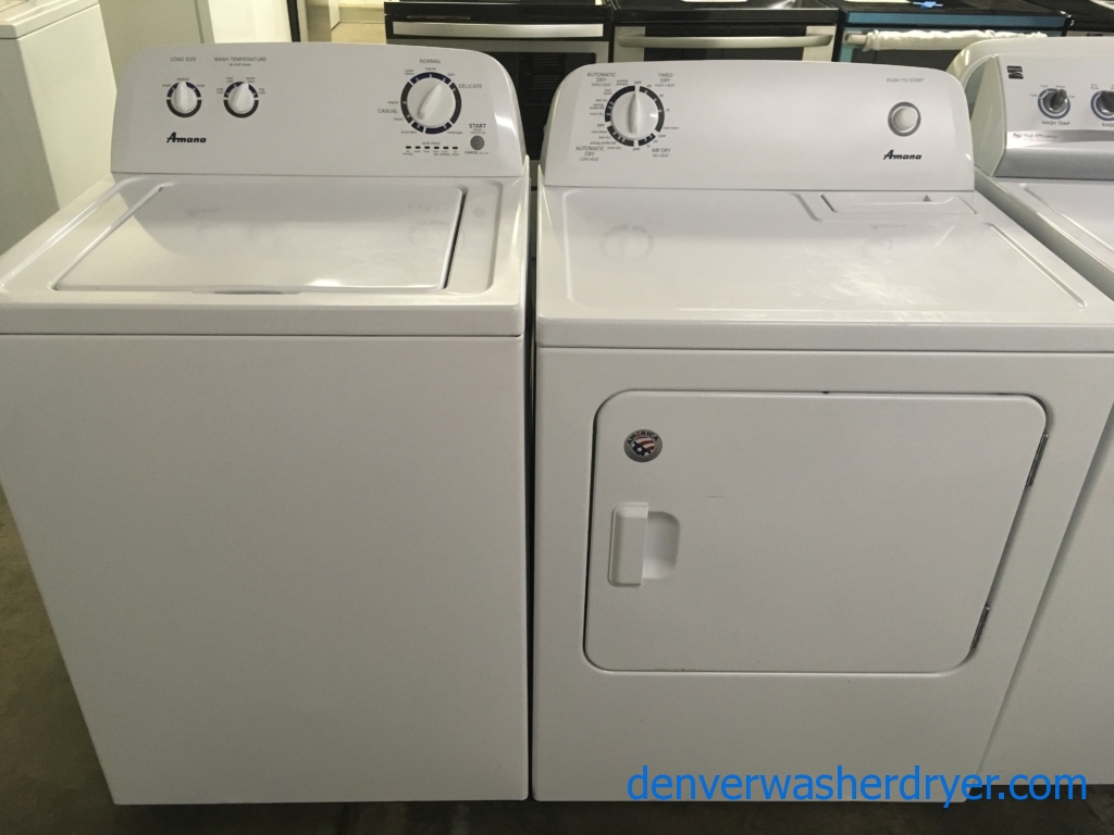 Awesome Amana Set, Electric, Agitator, 29″Wide, Quality Refurbished, 1-Year Warranty!