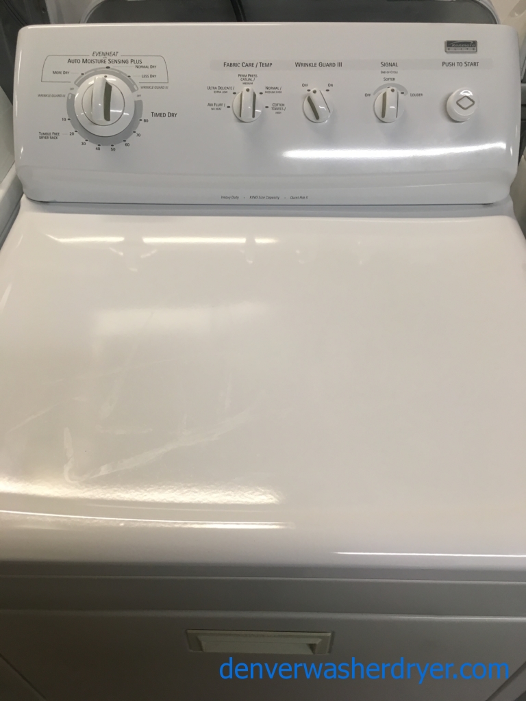 Kenmore ELITE Dryer, King Size Capacity, Heavy-Duty, 220V, Wrinkle Guard Feature, Quality Refurbished, 1-Year Warranty!