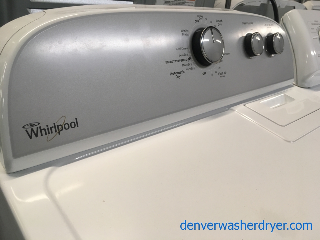 Lovely Whirlpool Dryer, Electric, 29″ Wide, Wrinkle Shield, Quality Refurbished, 1-Year Warranty!