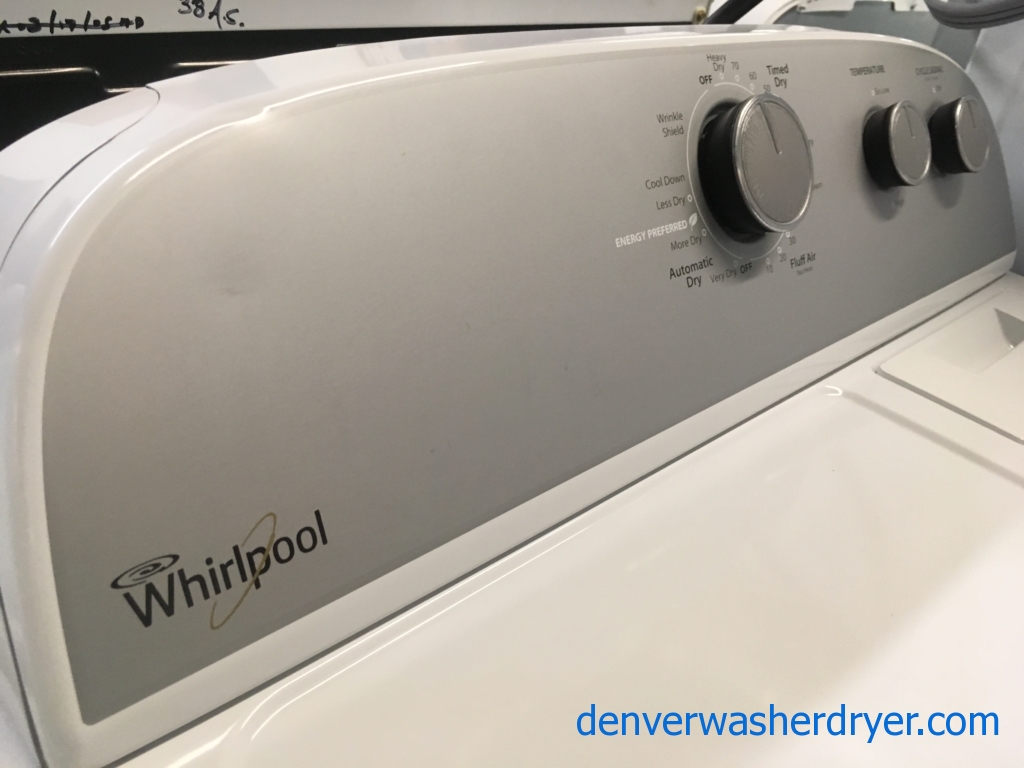 Large Images for Nice Whirlpool Dryer, 220V, 29″ Wide, Wrinkle Shield, Capacity 7.0 Cu.Ft