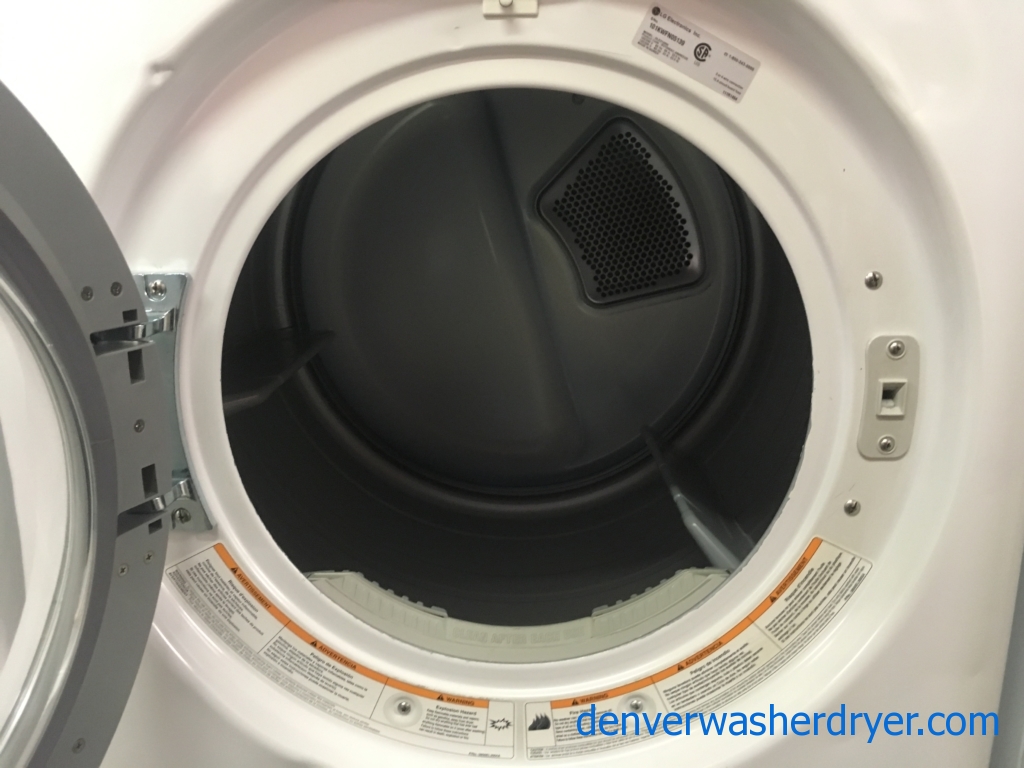 Stacked LG Washer and Dryer Set, HE, Tub Clean Cycle, Sensor Dry, White, Stackable, 220V, 27″ Wide, Capacity 7.1 Cu.Ft., Quality Refurbished, 1-Year Warranty!