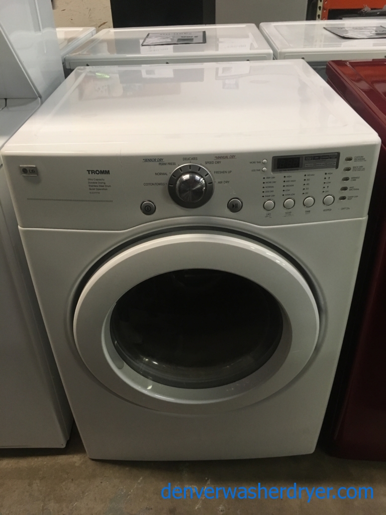 LG Ultra Capacity Set, White, 220V, Stainless Drum, Anti-Bacterial Feature, Quiet Operation, Quality Refurbished, 1-Year Warranty!
