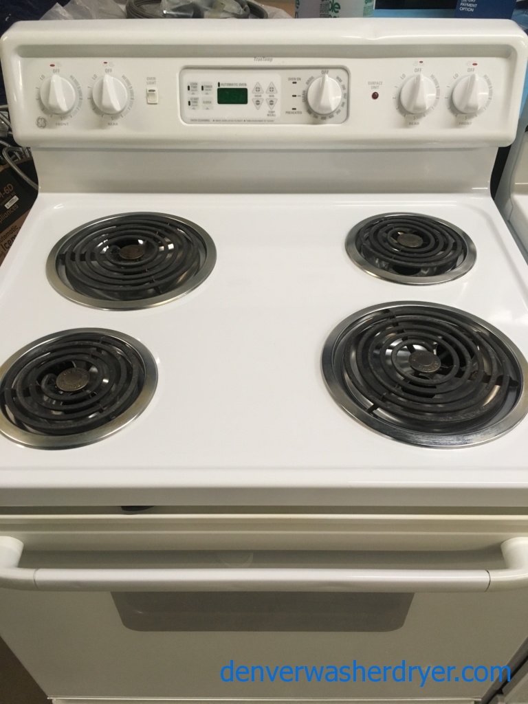 Large Images for Great GE Range, White, 4 burner, SelfClean, Quality