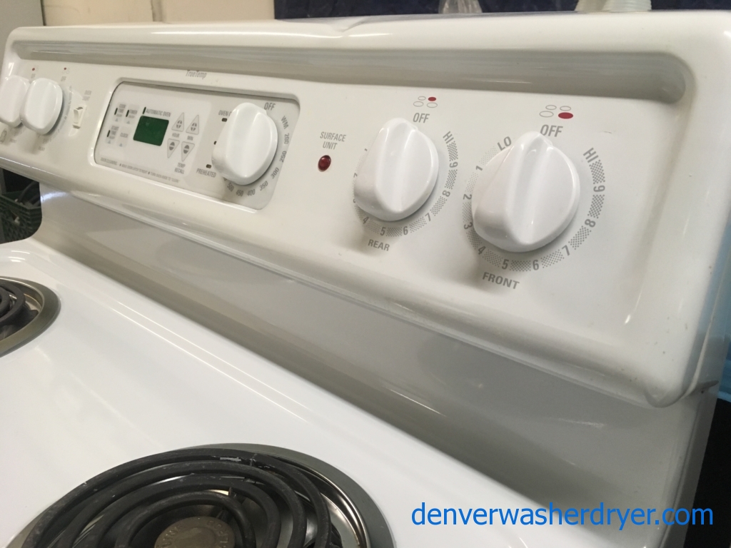 Large Images for Great GE Range, White, 4 burner, SelfClean, Quality