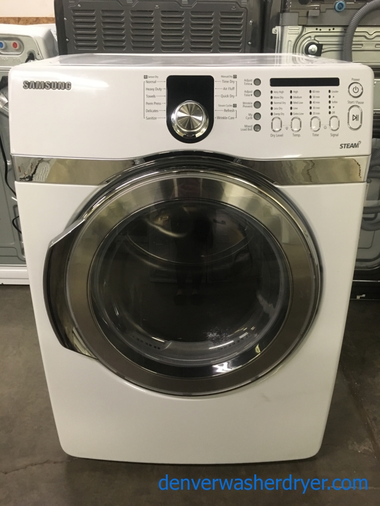 Large Images for SAMSUNG FrontLoad Dryer, White, Capacity 7.4 Cu.Ft