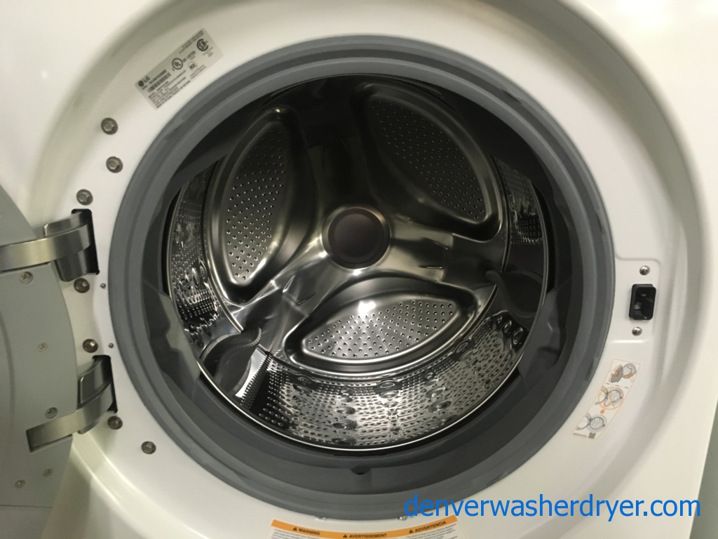 LG Steam Washer And Dryer Set , Front-Load, White, HE, Steam, Sanitary and Allergiene Cycles, Quality Refurbished, 1-Year Warranty!