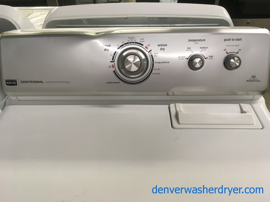 Mighty Maytag Commercial Tech. Set, Heavy-Duty, Electric, Agitator, HE, 29″ Wide Dryer, Quality Refurbished, 1-Year Warranty!