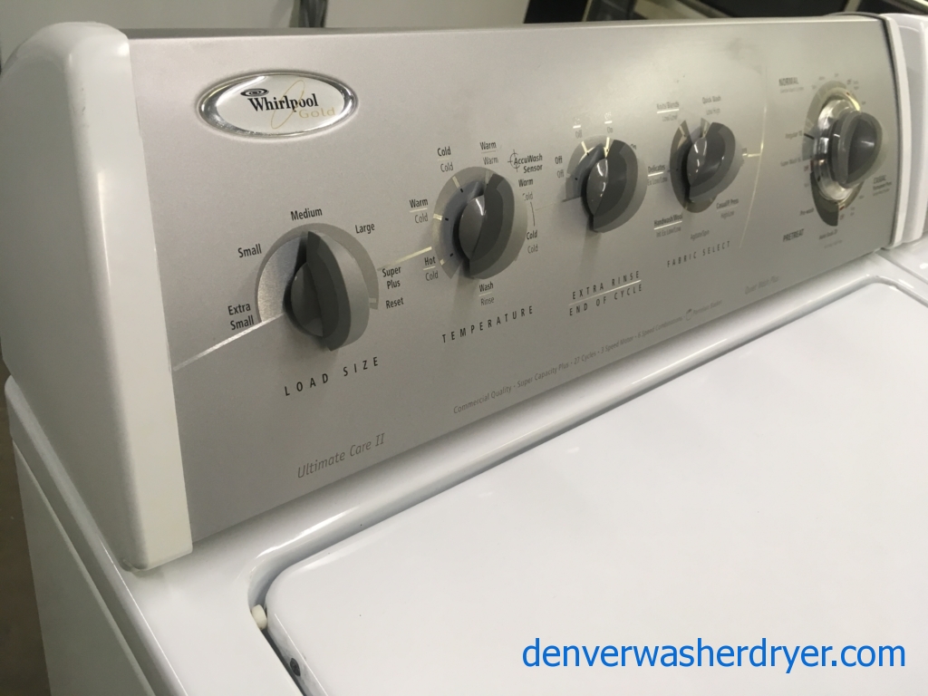Wonderful Whirlpool Ultimate Care II Set, Quiet, Agitator, Electric, Dryer Capacity 7.4 Cu.Ft., Quality Refurbished, 1-Year Warranty!