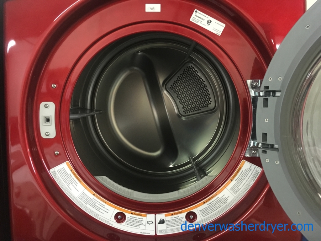 Large Images for Great LG Wild Cherry Red Dryer, Electric, HE, 7.3 Cu.Ft. Capacity, Stainless