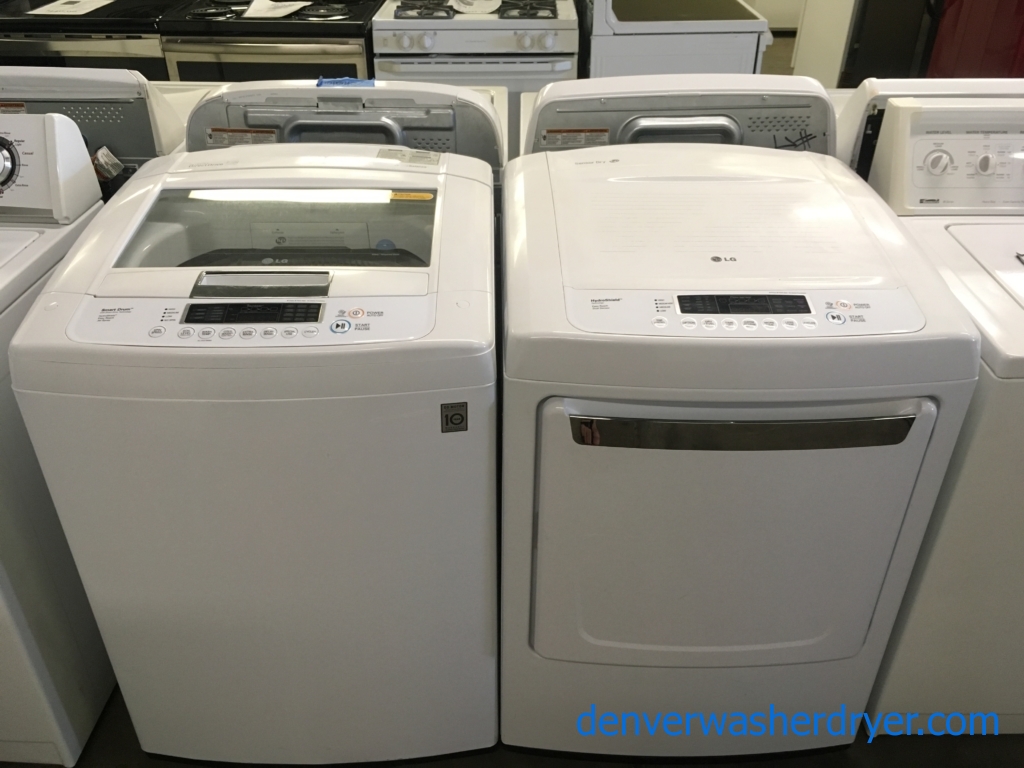 LG Top-Load Washer and Dryer Set, Direct-Drive, HE, Wrinkle Care Option, Electric, Quality Refurbished, 1-Year Warranty!