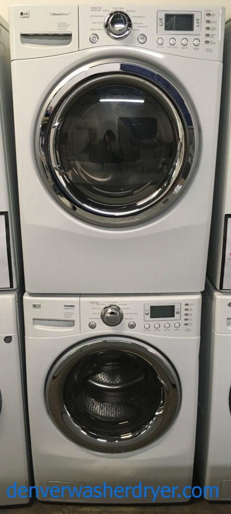 Awesome LG Ultra Capacity Set Steam, Sanitary and Steam Cycles, HE, Anti-Bacterial and Wrinkle Care Features, 220V, Quality Refurbished, 1-Year Warranty!