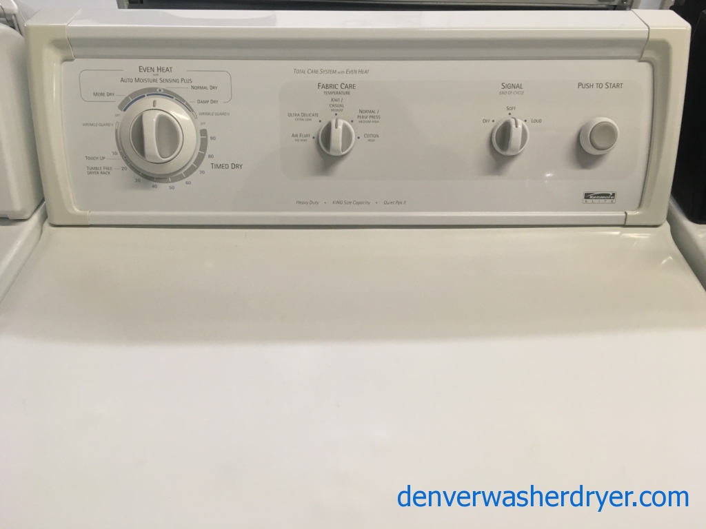 Great Heavy-Duty Kenmore ELITE Dryer, 27″ Wide, Electric, Wrinkle Guard Option, King Size Capacity, Quality Refurbished, 1-Year Warranty!