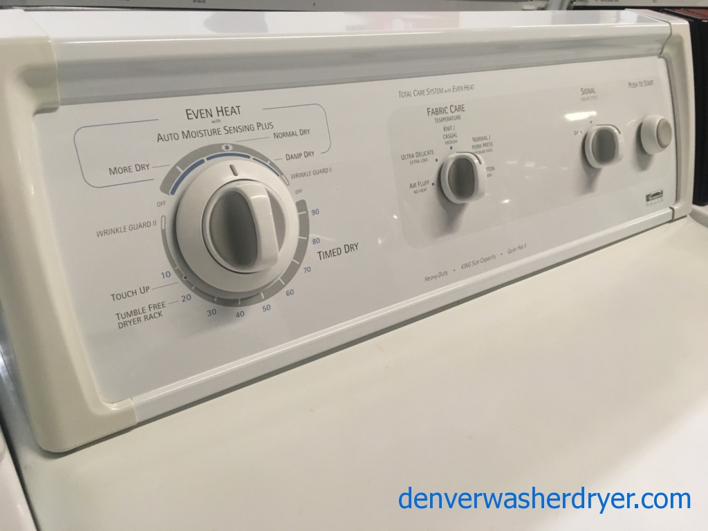 Great Heavy-Duty Kenmore ELITE Dryer, 27″ Wide, Electric, Wrinkle Guard Option, King Size Capacity, Quality Refurbished, 1-Year Warranty!