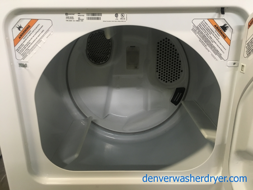 Maytag Legacy Series Set, Electric, Agitator, 29″ Wide, Capacity 7.0 Cu.Ft., Wrinkle Prevent, Quality Refurbished, 1-Year Warranty!