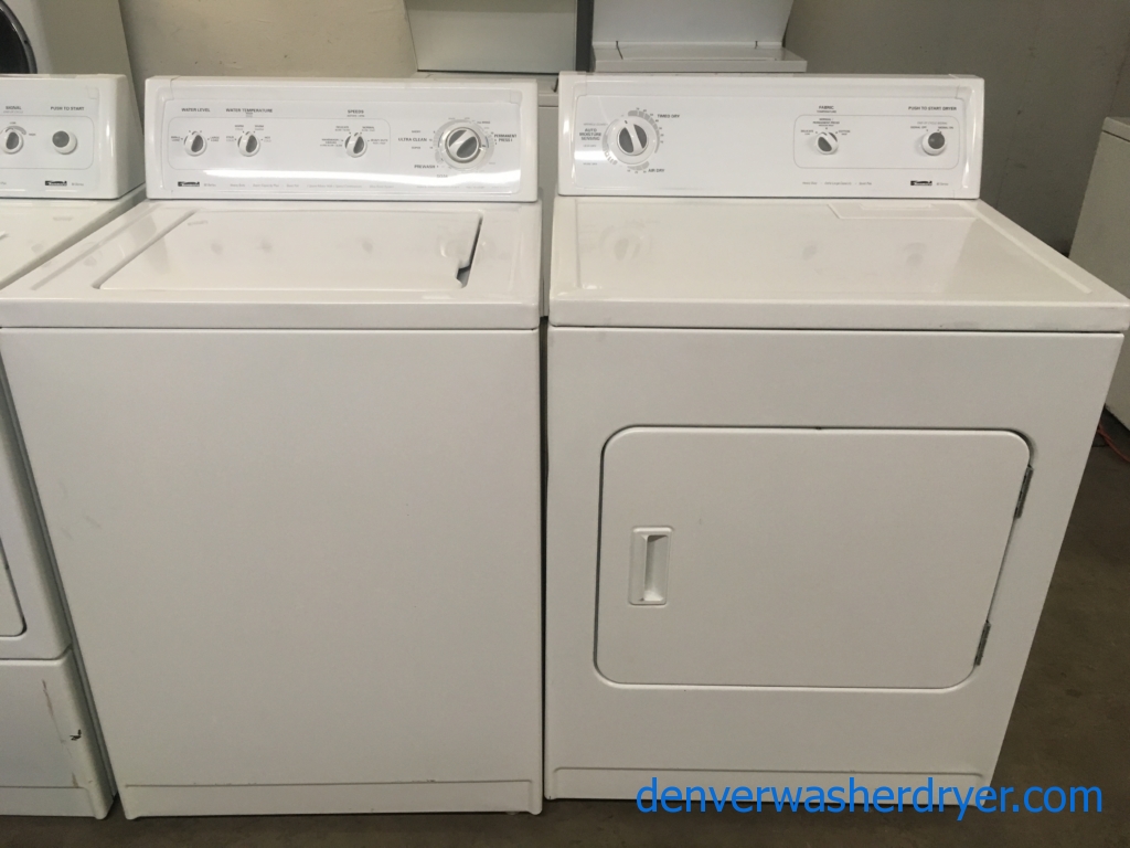 Kenmore 80 Series Set, Heavy-Duty, Electric, Agitator, Wrinkle Guard Option, 29″ Wide, Quality Refurbished, 1-Year Warranty!