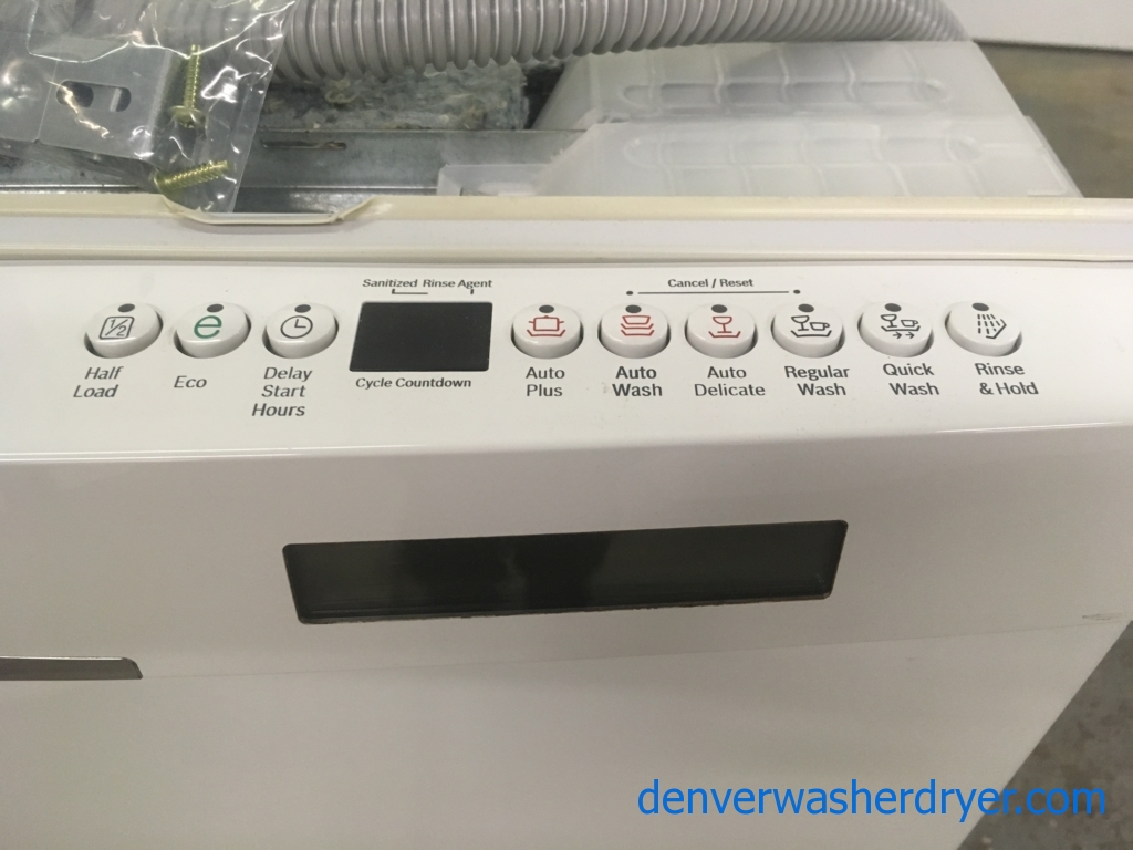 Great BOSCH Dishwasher, Built-In, White, Stainless Interior, Rinse-Aid Dispenser, Energy-Star Rated, Quality Refurbished, 1-Year Warranty!