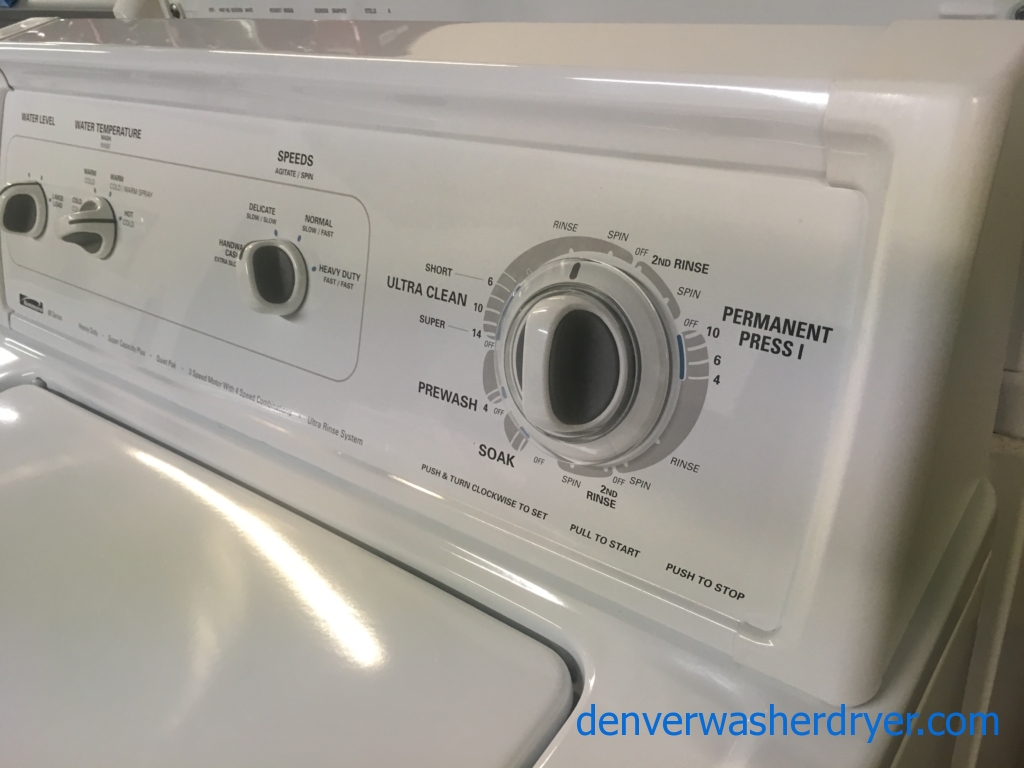 Kenmore 80 Series Washer, Agitator, Heavy-Duty, Adjust Speed, Capacity 3.2 Cu.Ft., Quality Refurbished, 1-Year Warranty!