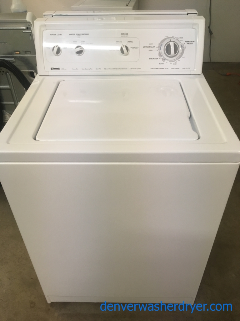 Kenmore 80 Series Washer, Agitator, Heavy-Duty, Adjust Speed, Capacity 3.2 Cu.Ft., Quality Refurbished, 1-Year Warranty!