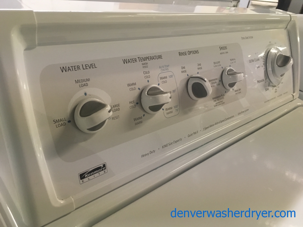 Large Images for Kenmore ELITE Washer, Agitator, HeavyDuty, Capacity 3
