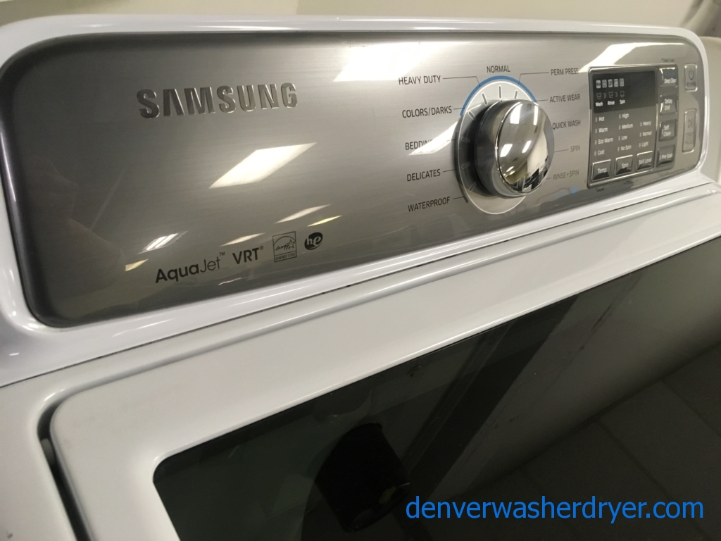 NEW!! Samsung AquaJet Washer, Deep Clean, Glass Lid, HE, Capacity 4.8 Cu.Ft., Wash-Plate, 1-Year Warranty!
