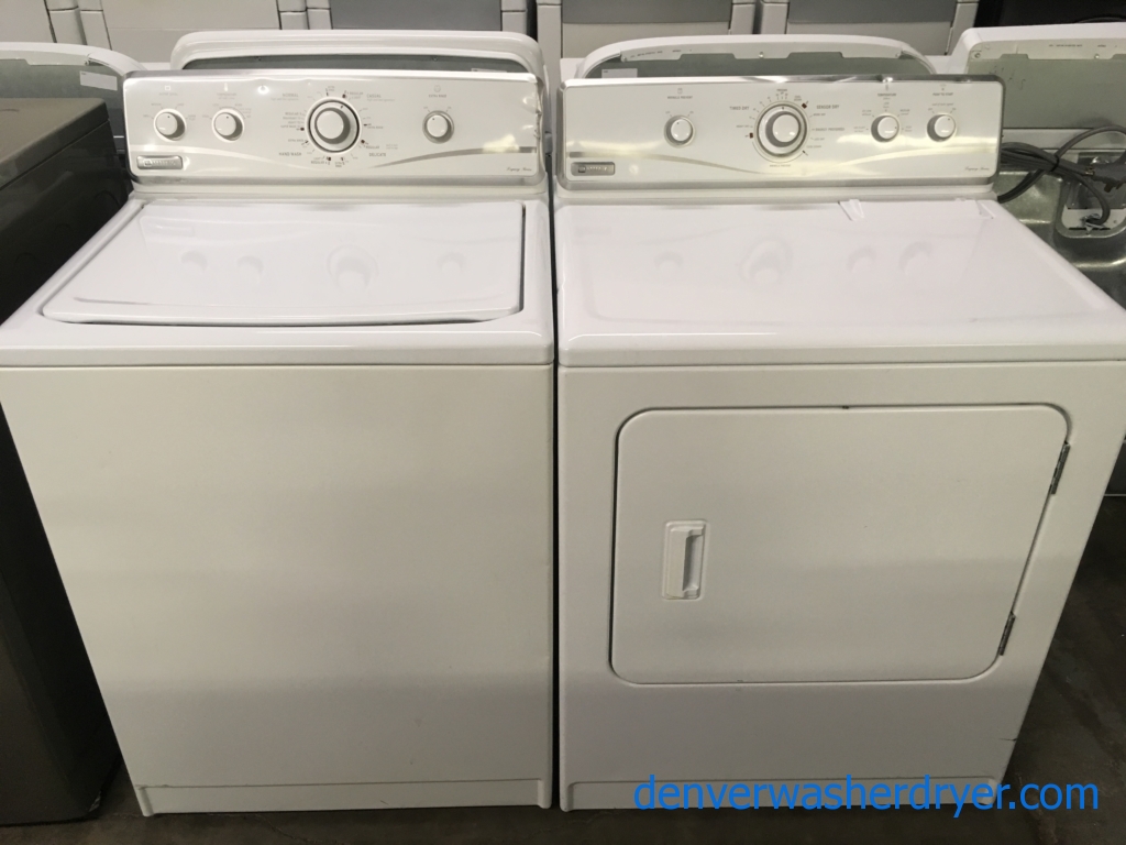 Maytag Legacy Series Set, Electric, Agitator, 29″ Wide, Capacity 7.0 Cu.Ft., Wrinkle Prevent, Quality Refurbished, 1-Year Warranty!