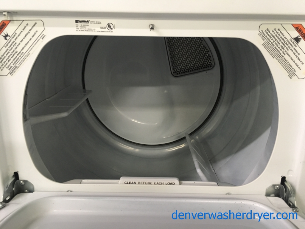 Large Images for Awesome Kenmore 90 Series Washer and Dryer, Agitator, 27″ Wide, 220V, Capacity