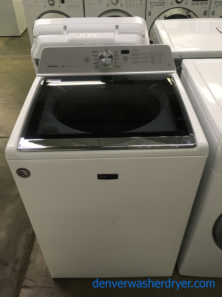 Awesome Maytag Bravos XL Washer, Glass Lid, HE, Sanitize Cycle, Wash-Plate Style, Quality Refurbished, 1-Year Warranty!