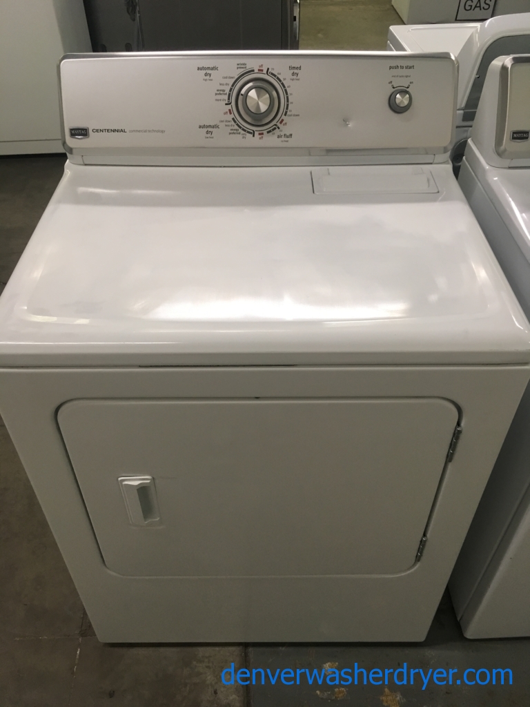 Maytag Dryer, Commercial Tech., 220V, 29″ Wide, Wrinkle Prevent Option, Capacity 7.0 Cu.Ft., Quality Refurbished, 1-Year Warranty!