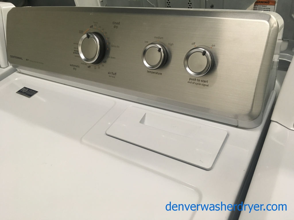 Great Maytag MCT Set, Wash-Plate Style, 220V, 29″ Wide, Wrinkle Control Option, Capacity 7.0 Cu.Ft., Quality Refurbished, 1-Year Warranty!