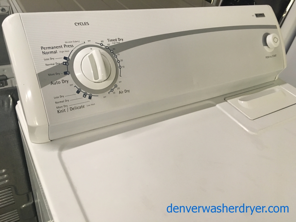Kenmore 400 Dryer, Auto Dry, 29″ Wide, 220V, Wrinkle Guard Option, Capacity 7.0 Cu.Ft., Quality Refurbished, 1-Year Warranty Parts!