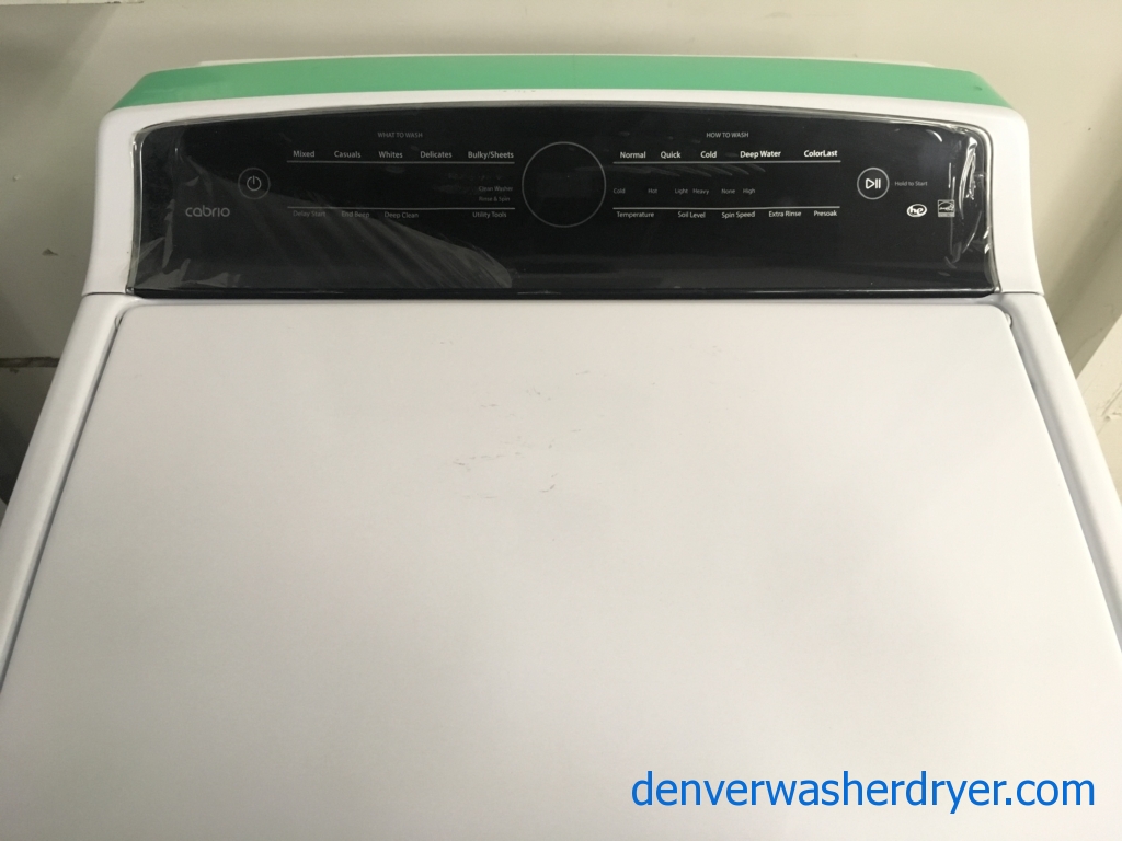 NEW!! Whirlpool Cabrio Top-Load Washer, HE, Energy-Star Rated, Stainless Drum, Wash-Plate, Sensor Wash, 1-Year Warranty!