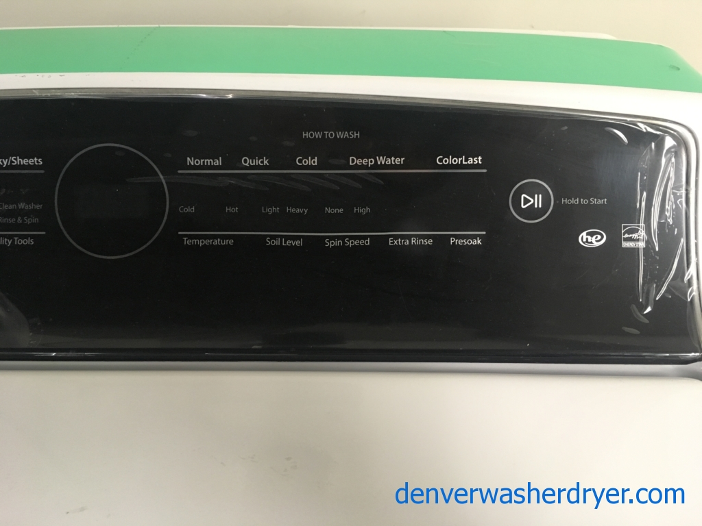 NEW!! Whirlpool Cabrio Top-Load Washer, HE, Energy-Star Rated, Stainless Drum, Wash-Plate, Sensor Wash, 1-Year Warranty!