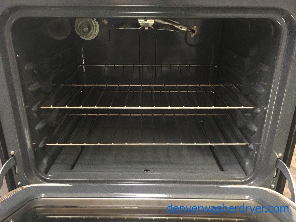Beautiful GE GAS Range, Black, 4 Burner, Self-Clean, Quality Refurbished, 1-Year Warranty!