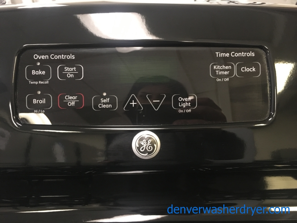 Beautiful GE GAS Range, Black, 4 Burner, Self-Clean, Quality Refurbished, 1-Year Warranty!